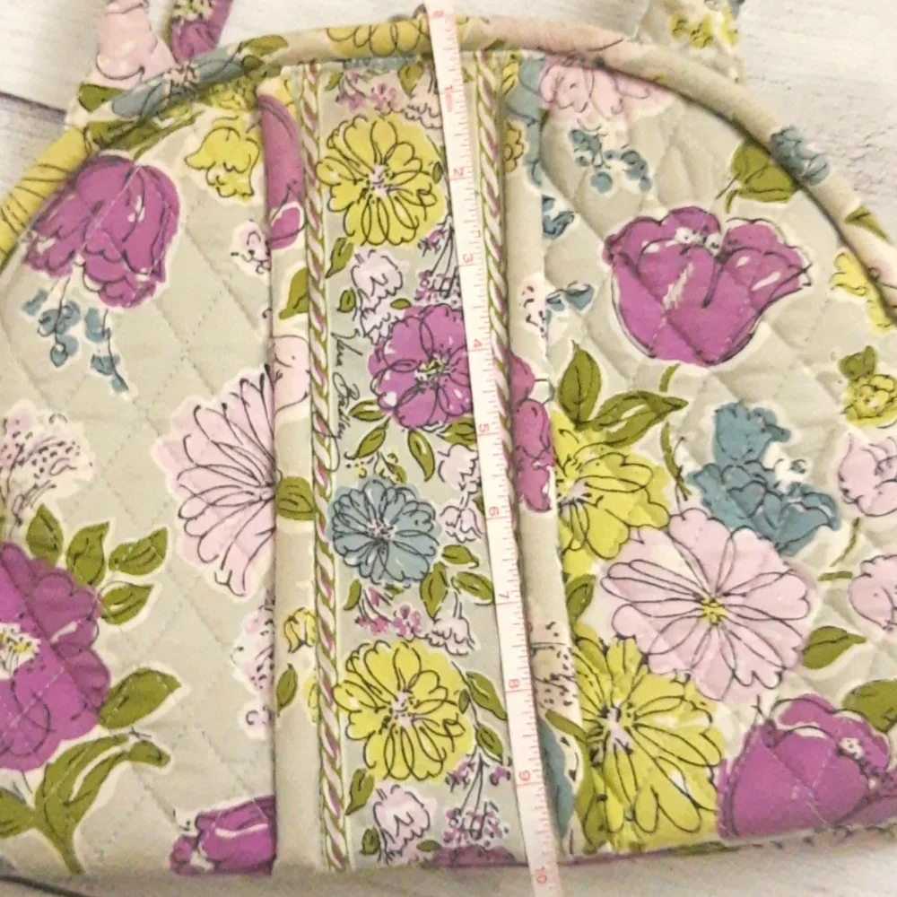 Vera Bradley Floral Watercolor Kiss Lock Quilted Shoulder Bag VTG **AS-IS WEAR**